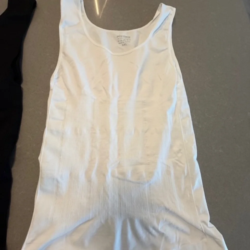 2 Men's Compression Undershirt Slimming Tanks Shirt Abdomen XXL EUC